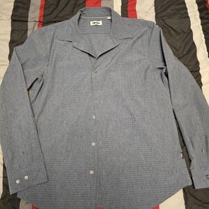 DKNY Men’s Light Blue Textured Button-Down Shirt